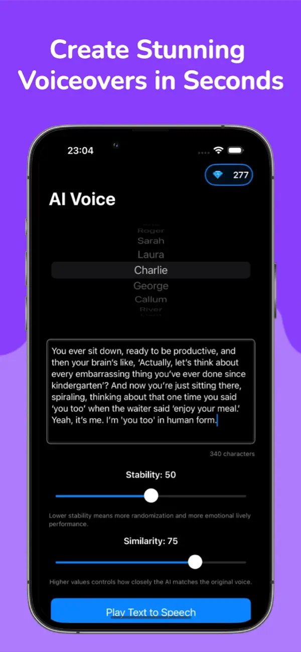 Screenshot #3 pour Générateur Voix & Chansons