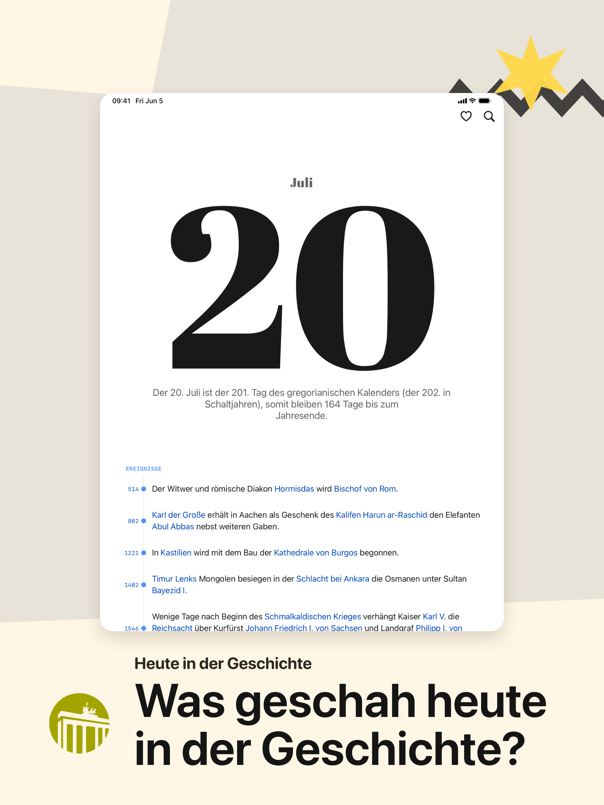 Historische Jahrestage.