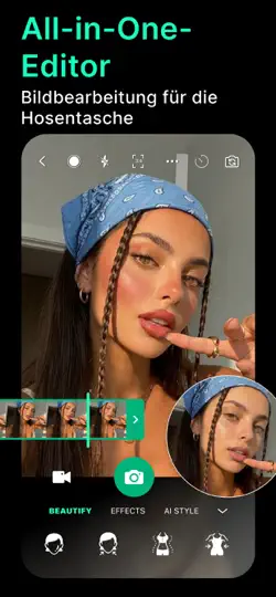 Screenshot von YouCam Perfect AI Photo Editor auf dem iPhone 2