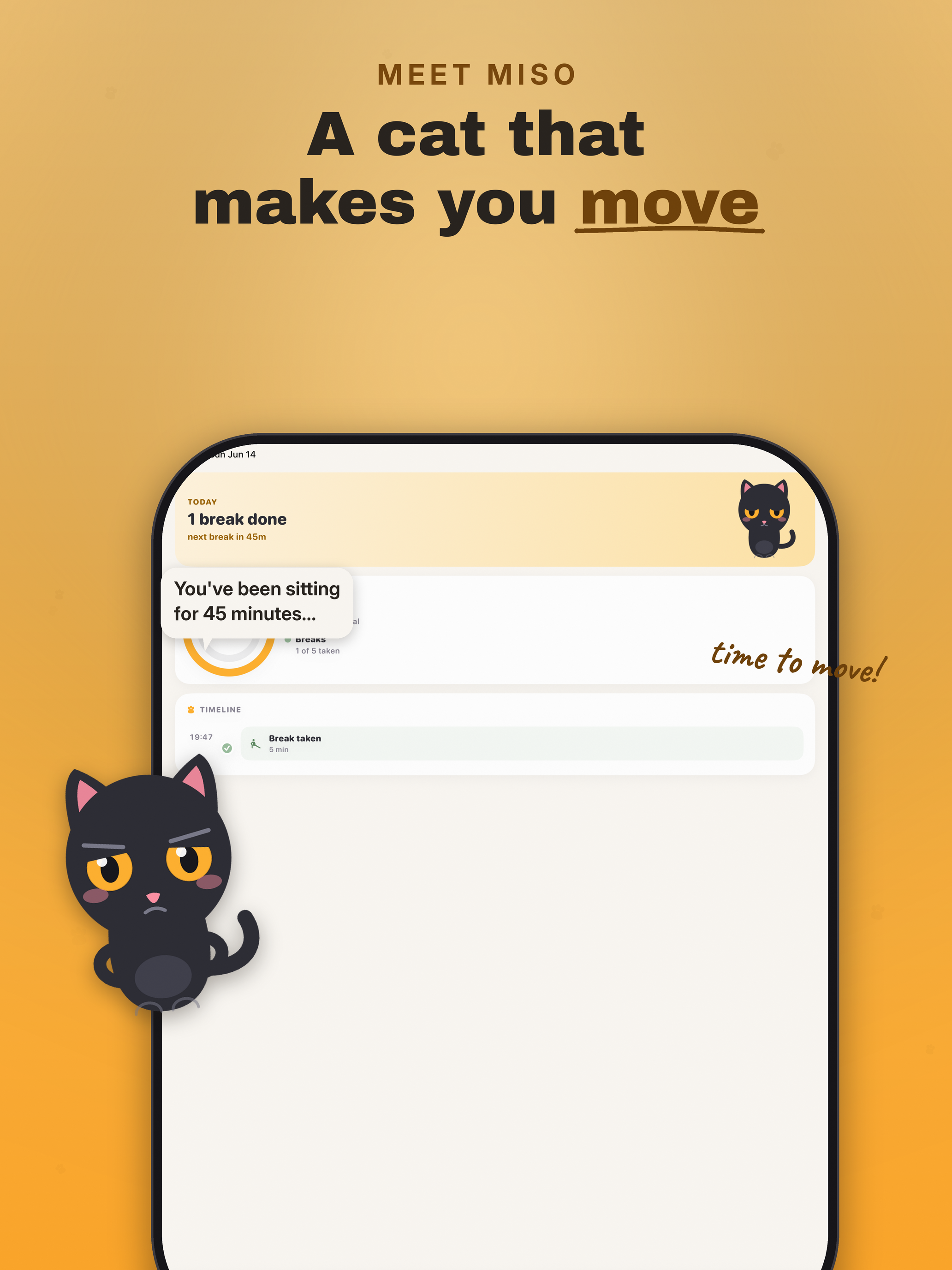 Meowve: Stand Up Break Timer screenshot 5