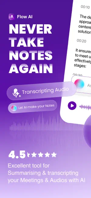 Flow AI: Voice Note Taker App screenshot 1