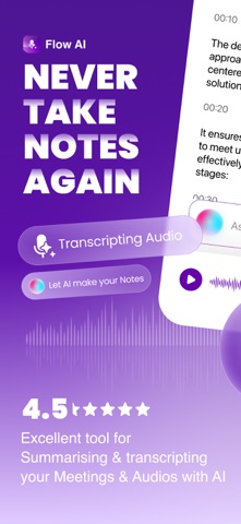 Flow AI: Voice Note Taker App screenshot