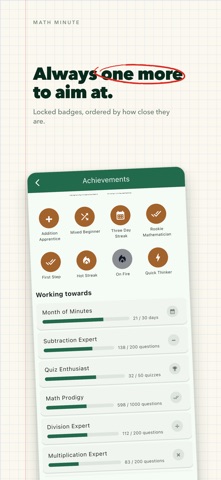 Math Minute iPhone screenshot