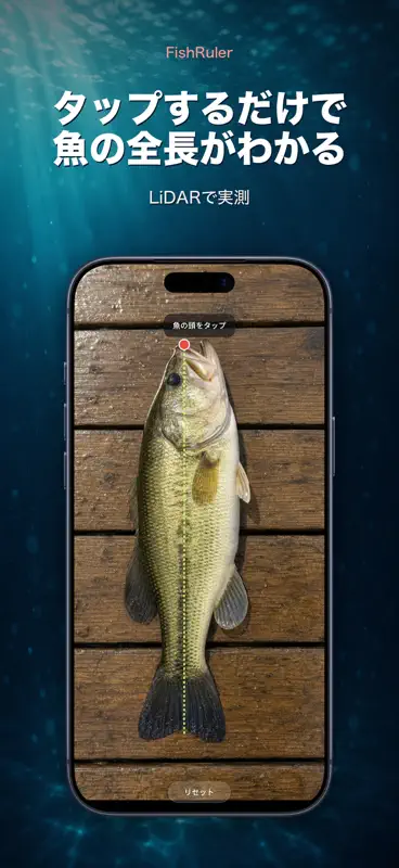 魚のサイズ計測 釣果記録 検寸メジャーAR渓流 screenshot 1 of 10