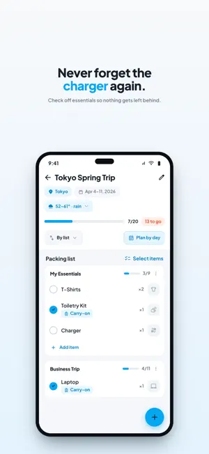 Trunk: Packing List & Trips screenshot 3