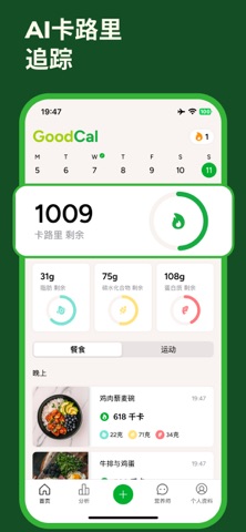 卡路里计算器&轻断食卡路里热量计算器 - GoodCal screenshot