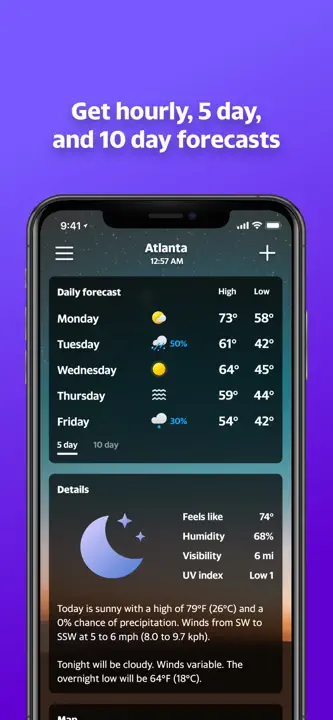 Yahoo Weather: Screenshot 2 von 7