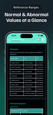 Quick Lab Values Reference screenshot 2
