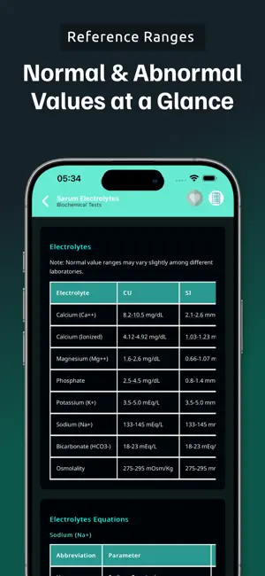 Quick Lab Values Reference screenshot 2