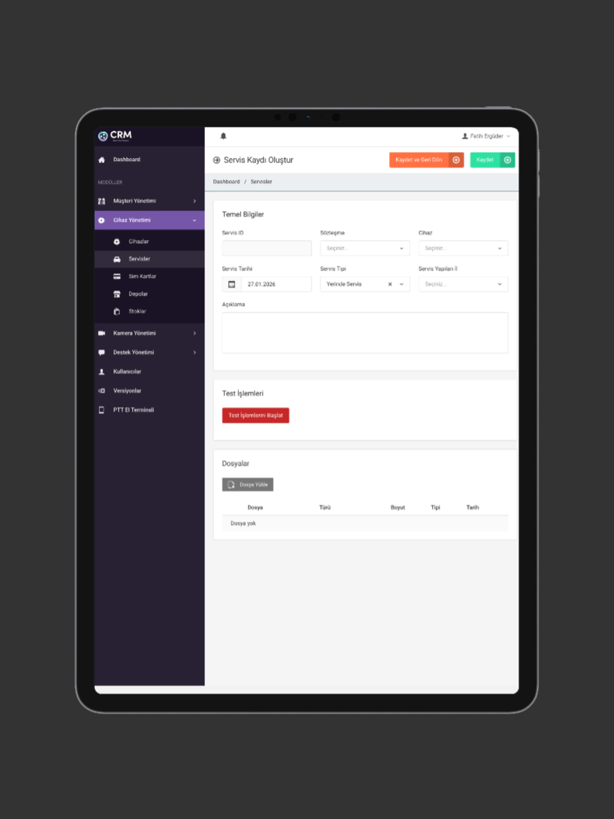 Bulutfilo CRM screenshot 4