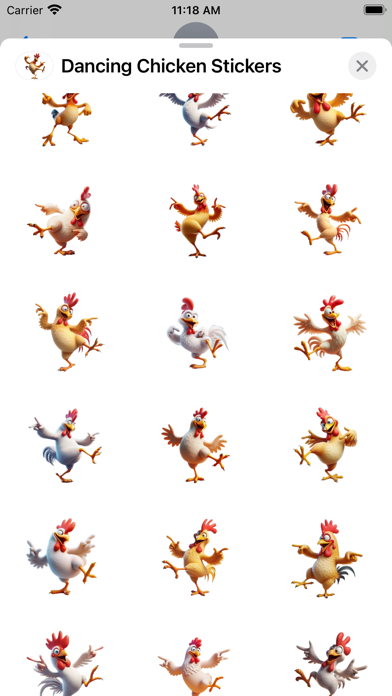 Screenshot #2 pour Dancing Chicken Stickers