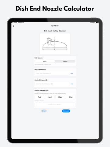 Nozzle Calculator Pro iPad screenshot
