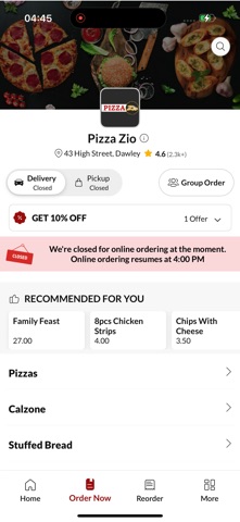 Pizza Zio. Screenshot 2 of 4