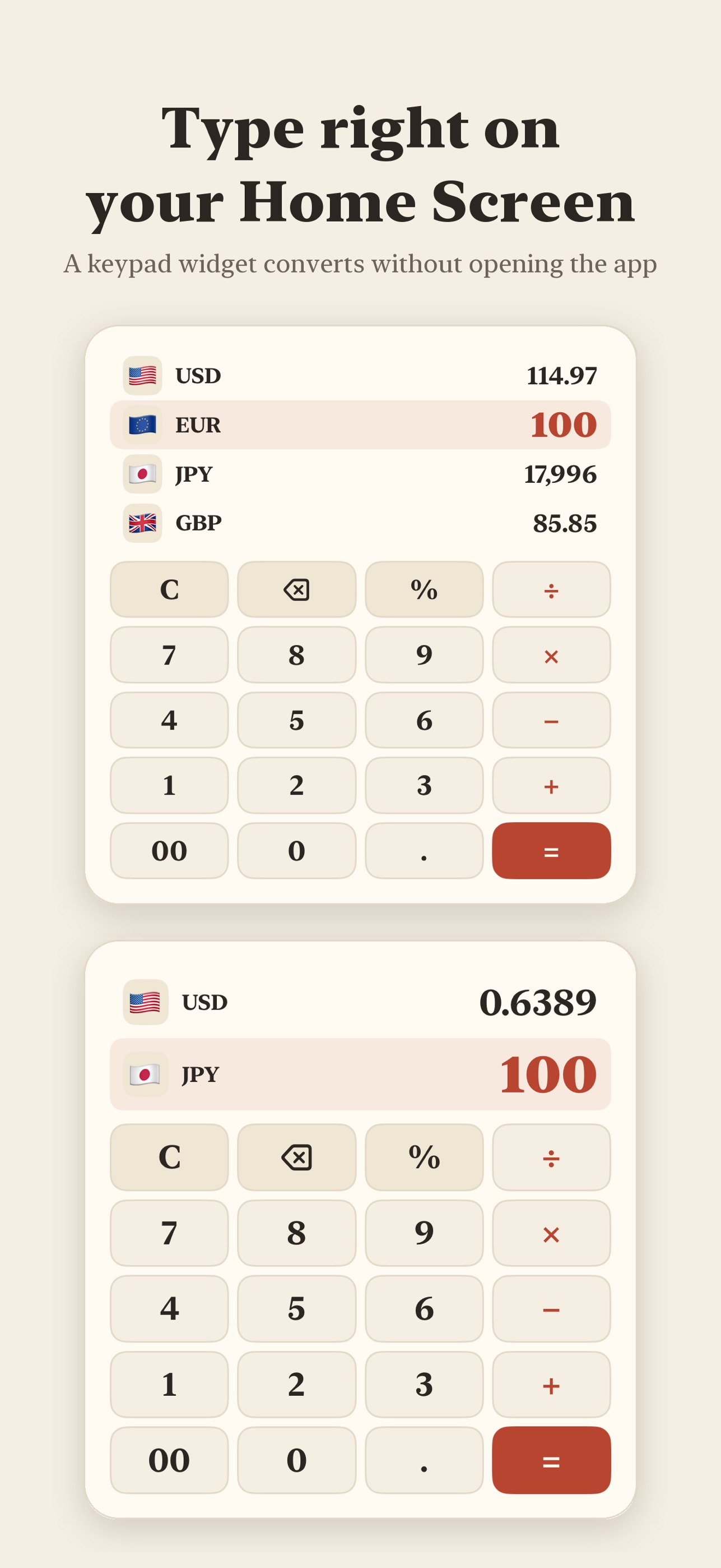 Screenshot 1 of JournalFX: Currency Converter