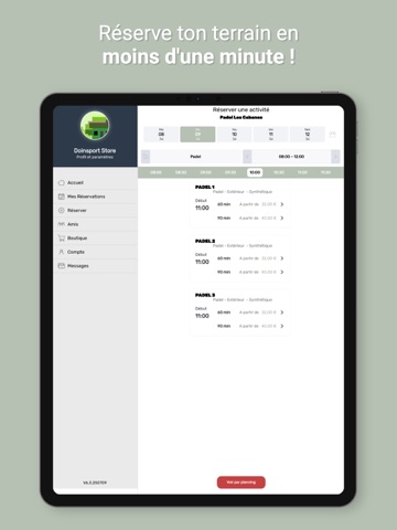 Padel Les Cabanes iPad screenshot