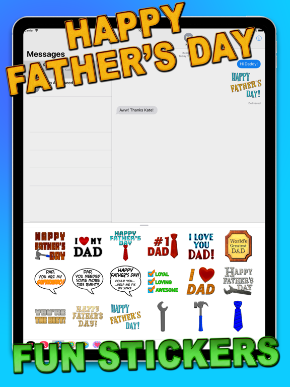 Screenshot #4 pour Father's Day Fun Stickers