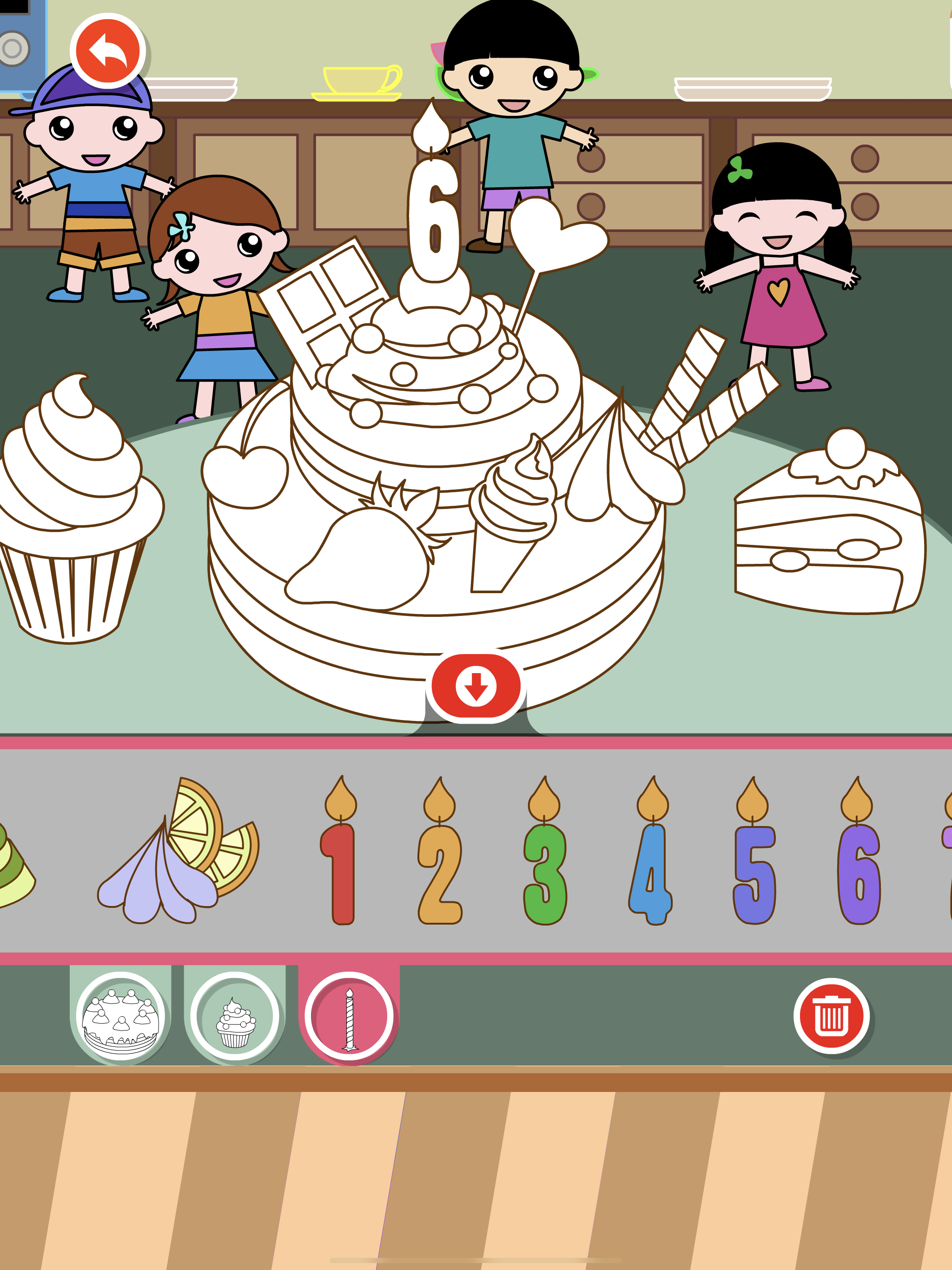 Birthday Cake Coloring Games