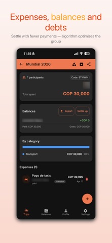 Splitzy: Split expenses iPhone screenshot