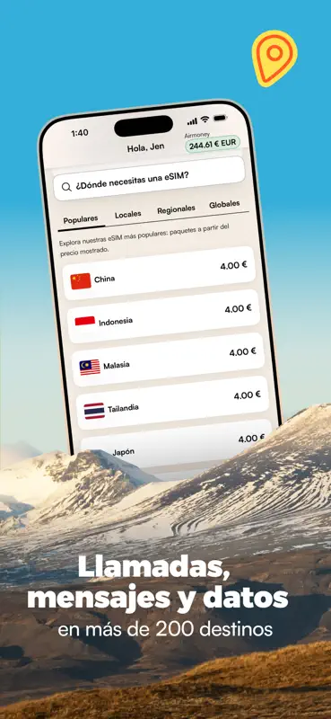 Airalo: eSIM Viajes e Internet screenshot 2 of 6