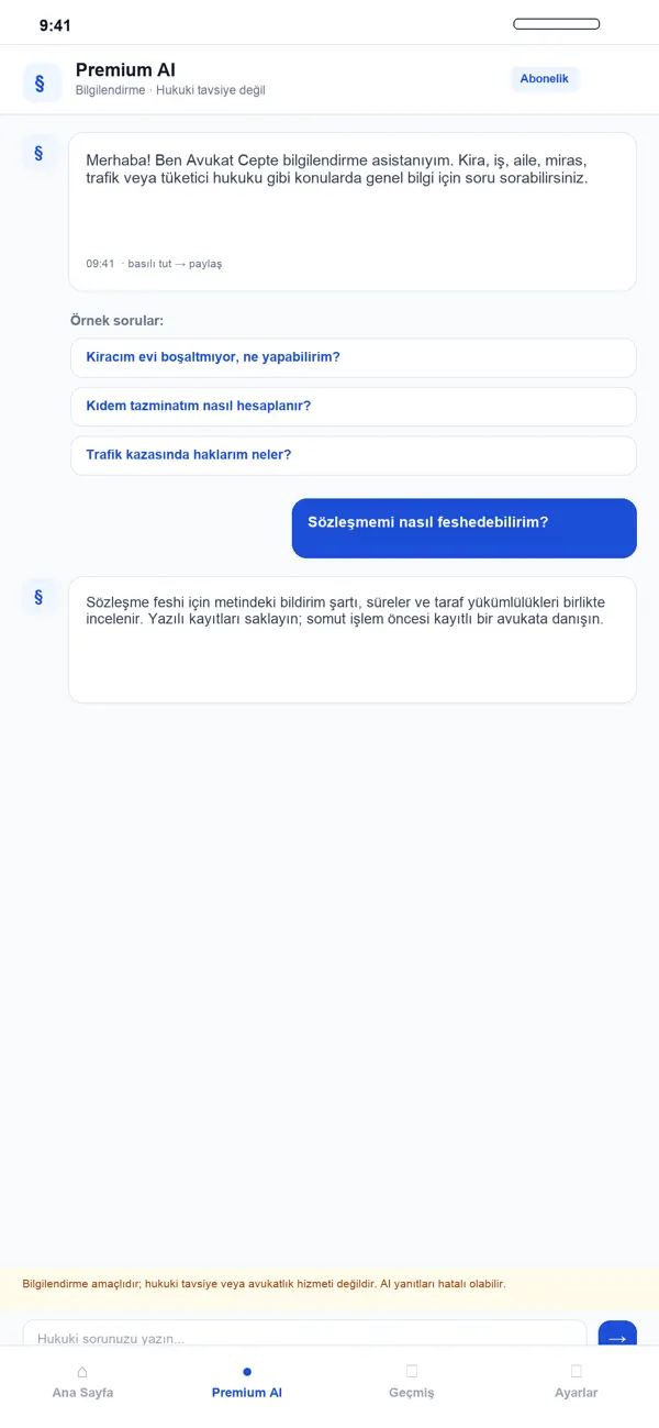 Screenshot #2 pour Avukat Cepte