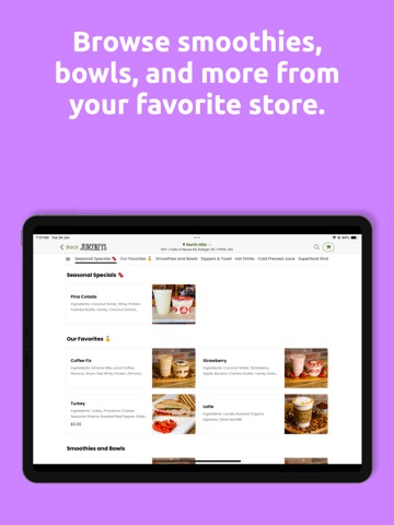 Juicekeys Order iPad screenshot