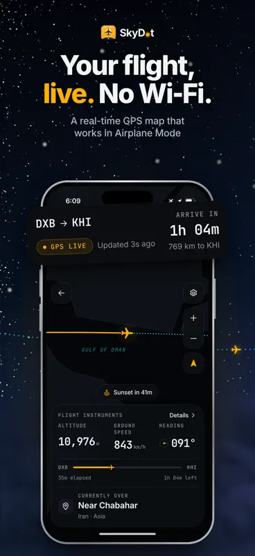 SkyDot: Offline Flight Tracker screenshot 1 of 6
