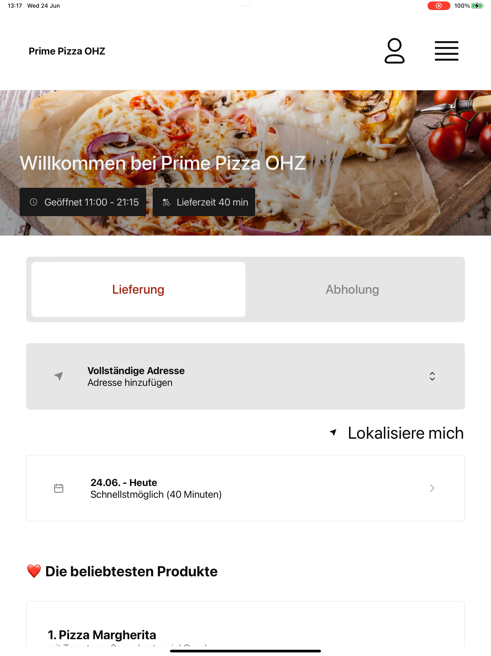Prime Pizza OHZ