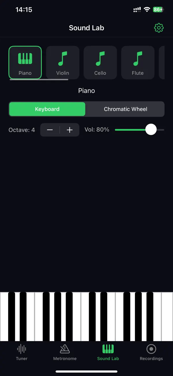 Screenshot #3 pour TonalPulse Tuner & Metronome