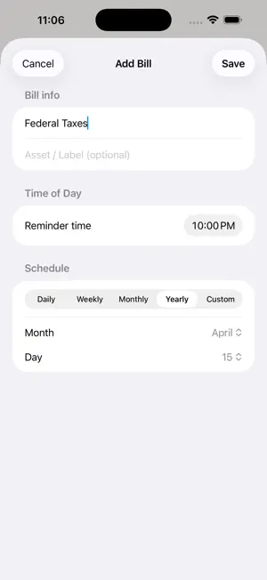 Bill Keeper: Bill Reminders screenshot 3