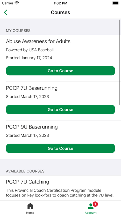 Baseball Ontario ONDeck Screenshot