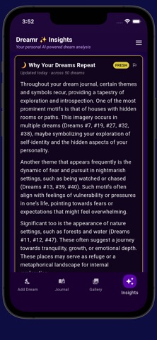 Dreamr AI Dream analysis screenshot
