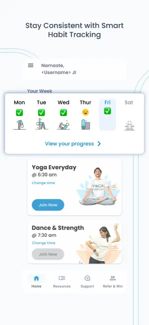 Habuild: Online Yoga Everyday iPhone screenshot 3