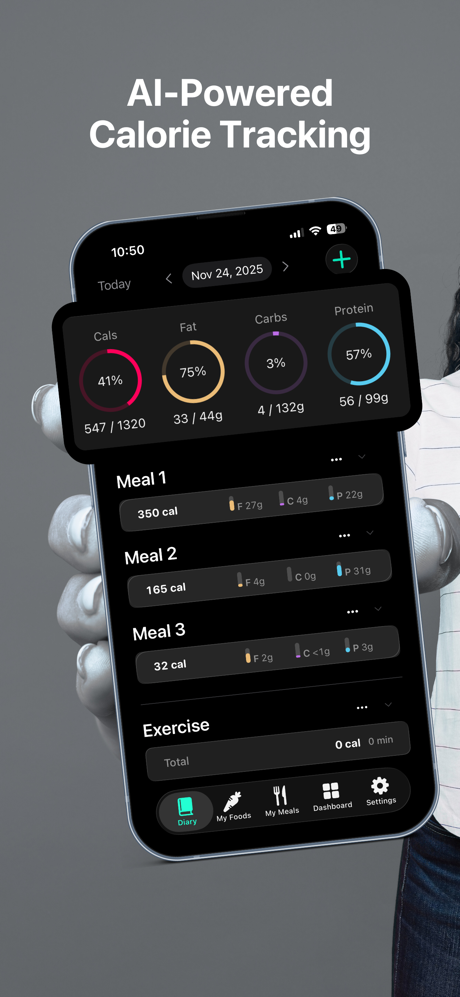 Diet Dashboard Calorie Tracker screenshot 1