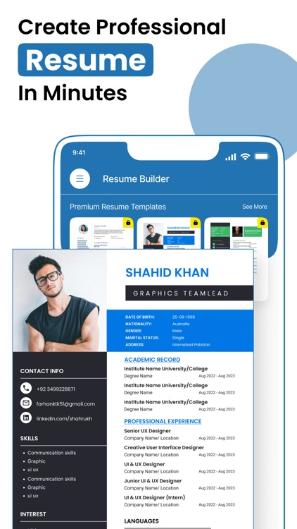 CV Templates : Resume Builder