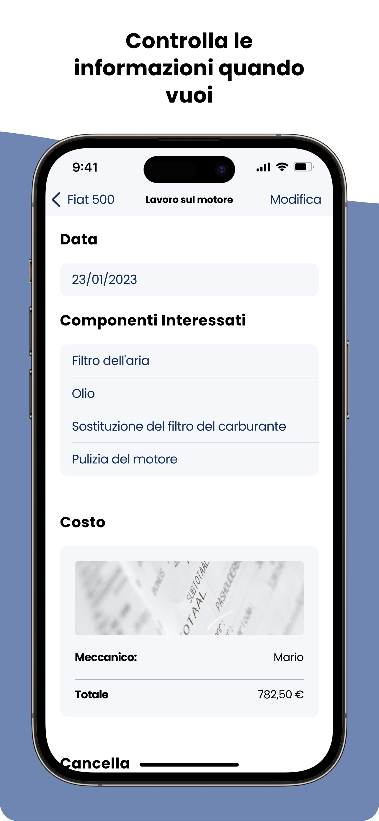 MotorLog: Gestione Veicoli