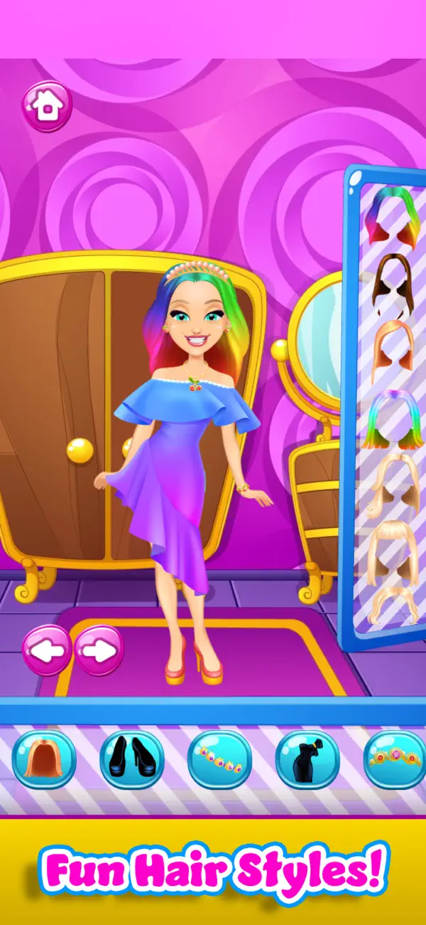Screenshot #1 pour Rainbow Princess Hair Salon