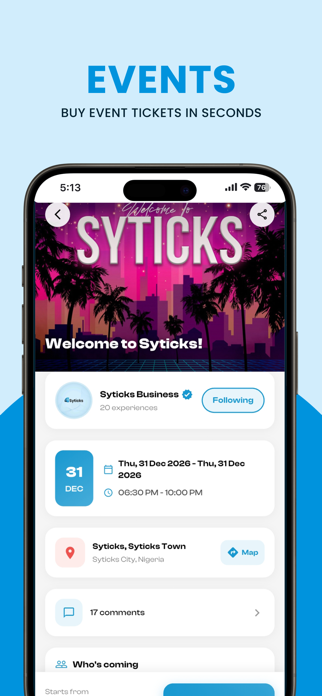 Syticks User App Screenshot 2 of 7
