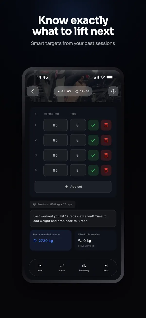 Screenshot #3 pour Gymler - Workout Tracker