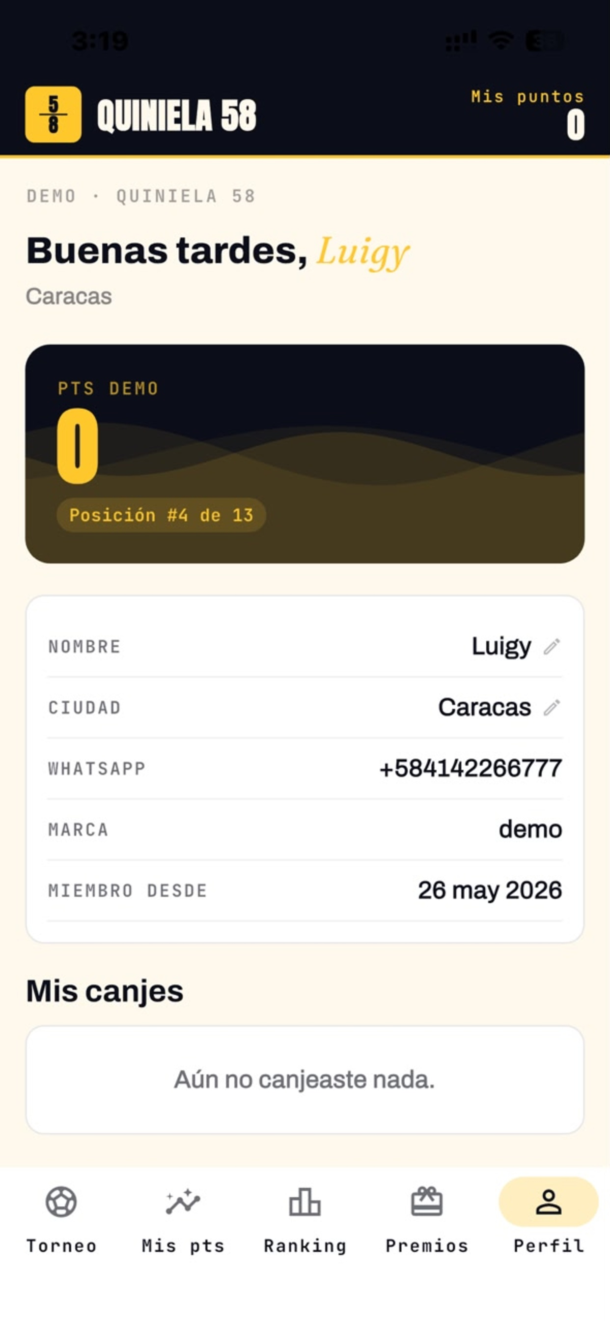 Quiniela58 screenshot 3