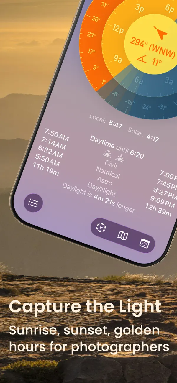 Screenshot #1 pour SolarWatch Lever Coucher
