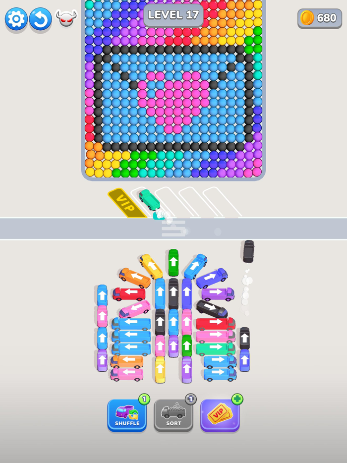 Bubble Bus Parking Jam Puzzle