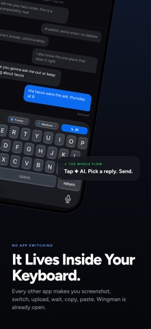 Rizz AI Keyboard — Wingman Screenshot 2 of 9