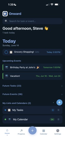 Onward: Tasks and Events Screenshot 9 of 10