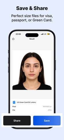 Green Card Photo App iPhone screenshot