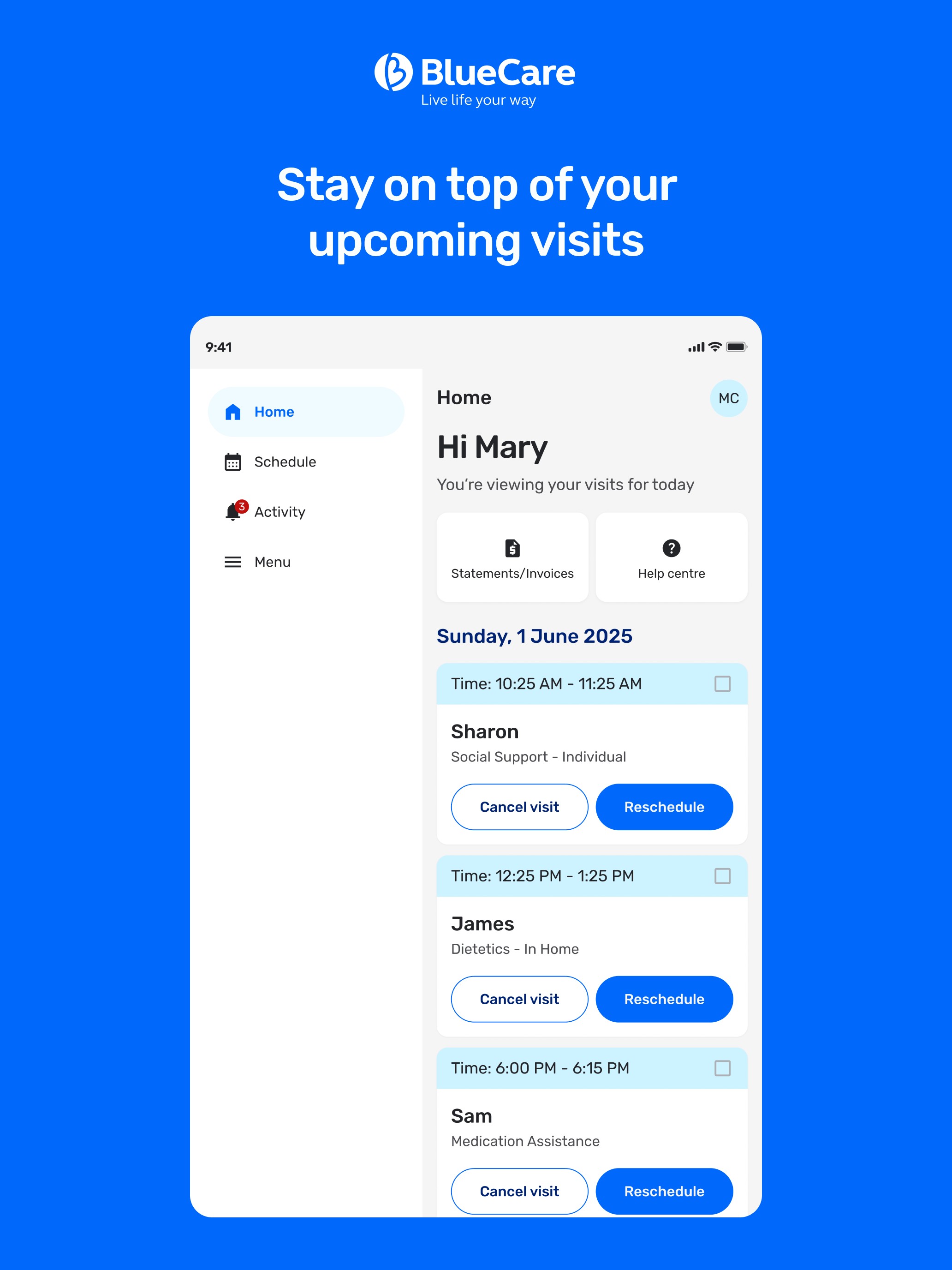 BlueCare HomeCare App