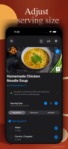 Recipe Scanner C iPhone screenshot