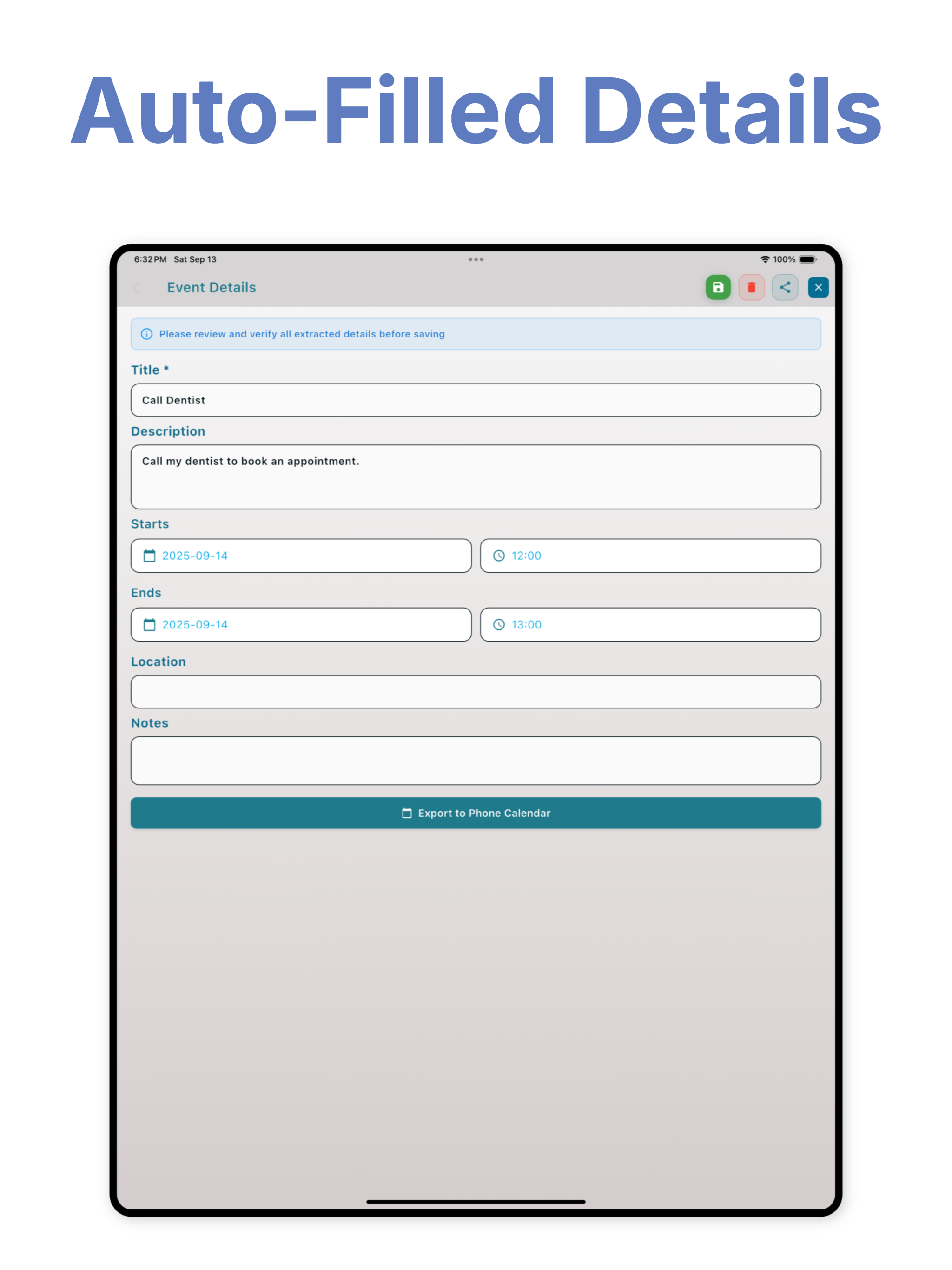EasEvent: Calendar Assistant