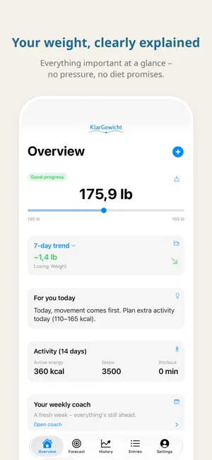 KlarGewicht screenshot 1