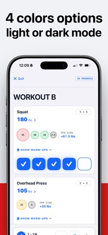 Stone: 5x5 Workout Tracker Screenshot 9 of 10