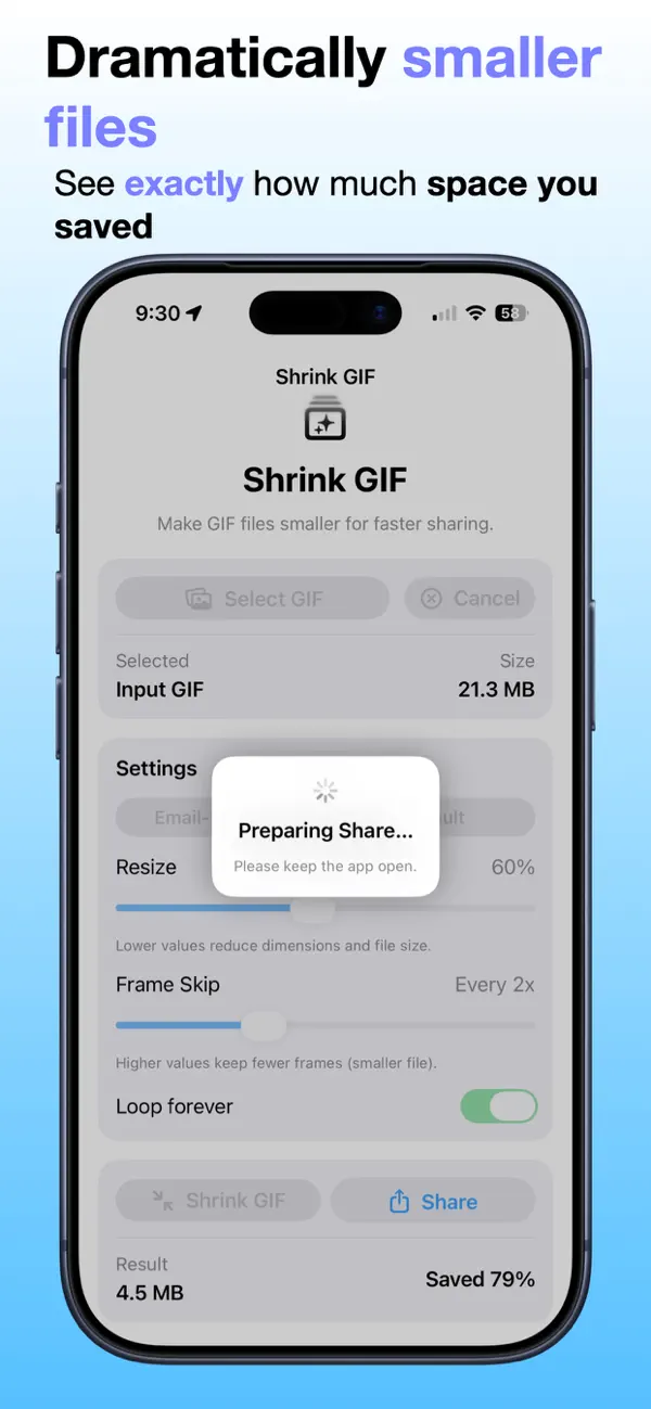Screenshot #3 pour Shrink GIF - Compress GIFs